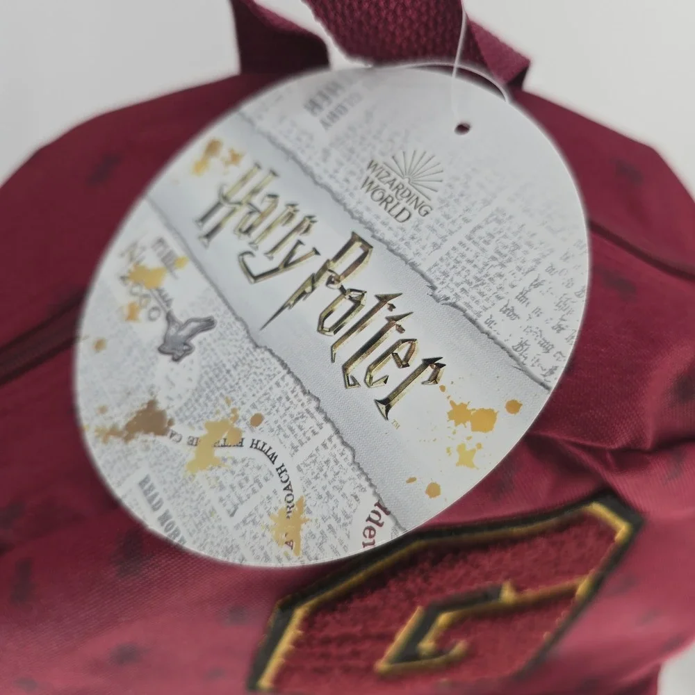 Harry Potter Gryffindor Backpack Burgundy Varsity‎ Patch School Bag Kids New